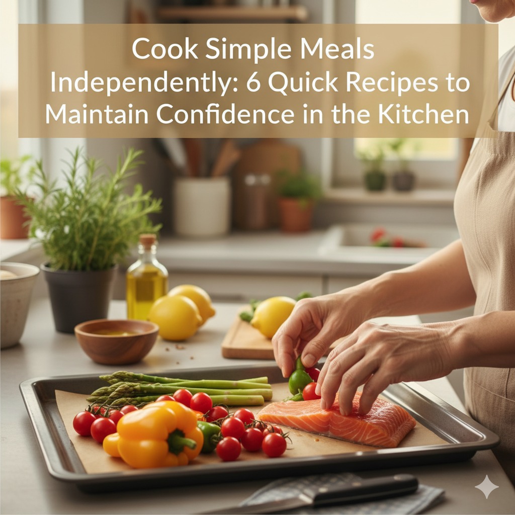 Cook Simple Meals Independently: 6 Quick Recipes to Maintain Confidence in the Kitchen.